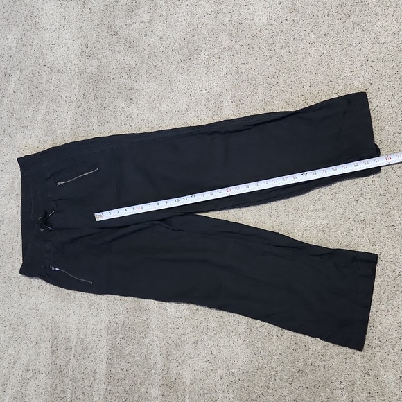Athleta Cabo Linen Wide Leg Pant Pull On Drawstring Black Size 6 - Picture 7 of 12